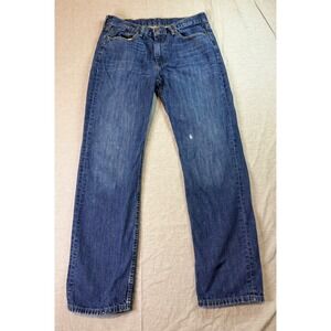 Levi's Jeans 505 Regular Fit Straight Leg Denim Blue Wash Mens Size 34x32 Zip